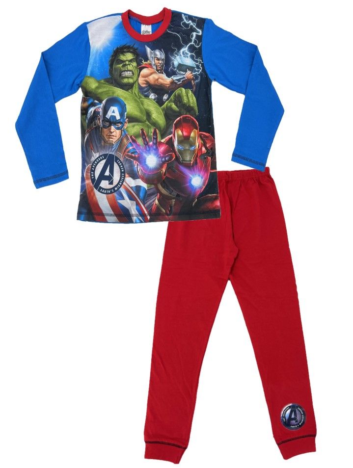 Marvel Avengers Boys Pyjama Set Hulk, Iron Man, Thor