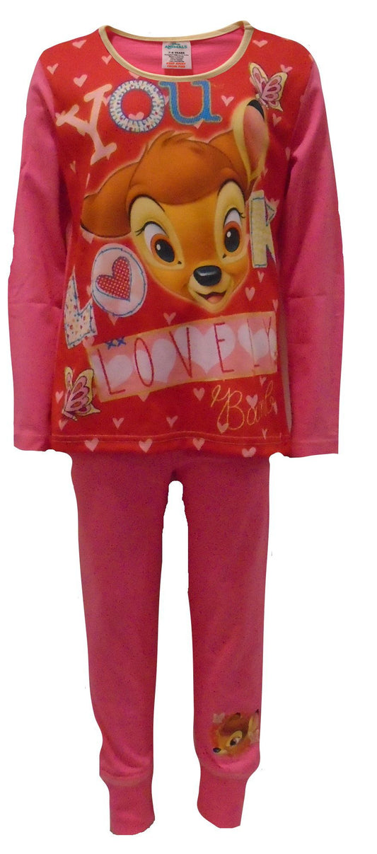 Disney Bambi "Love You" Girl's 2 Piece Pyjama Set
