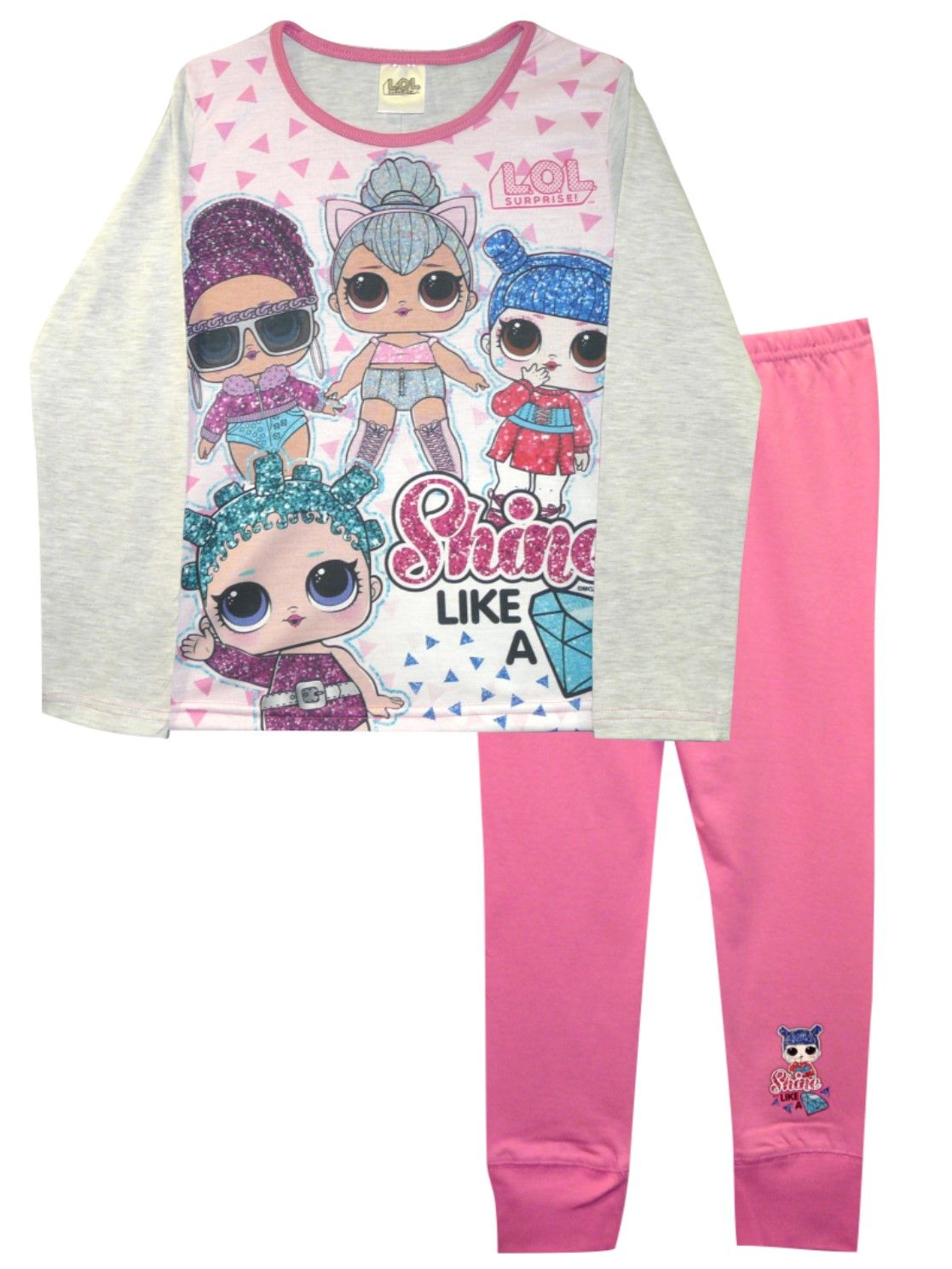LOL Surprise "Shine" Girl's 2 Piece Pyjama Set - 4-5 Years