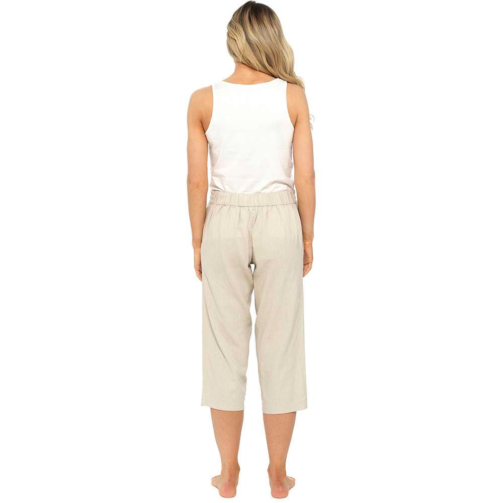 Ladies Classic Linen Trousers with Elasticated Waist and Pockets Casua –  thingimijigs-shop