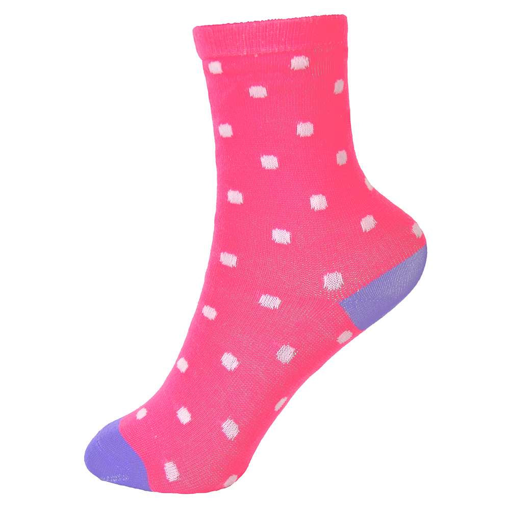 6 Pairs Girls Multicoloured Patterned Ankle Socks