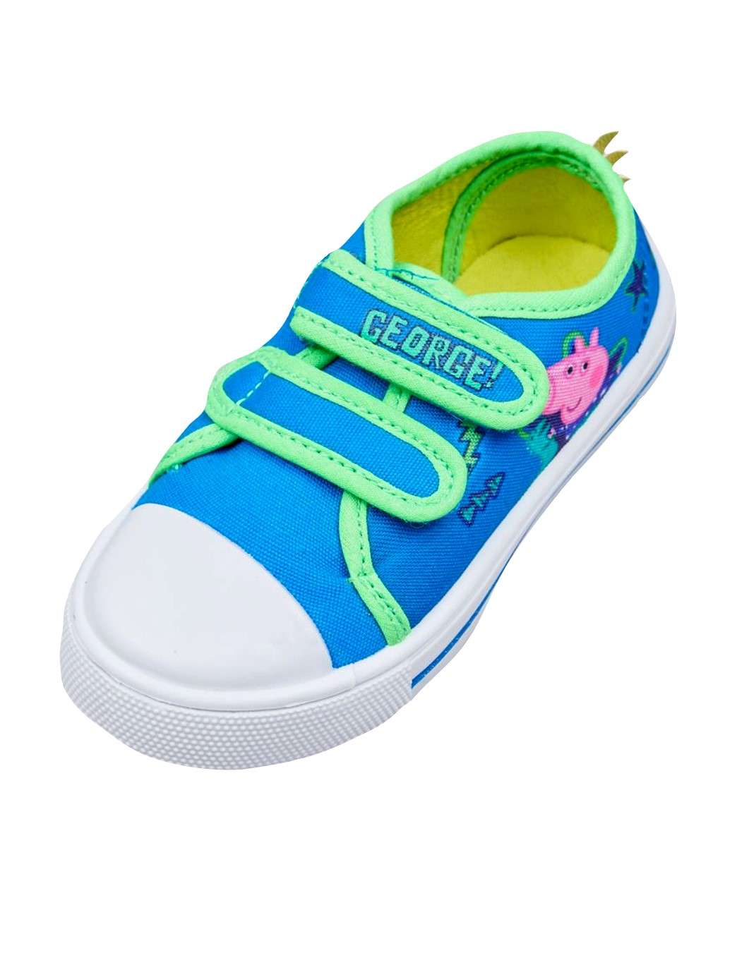 Peppa Pig George Pig Boys Easy Close Canvas Pumps Low Top Trainers